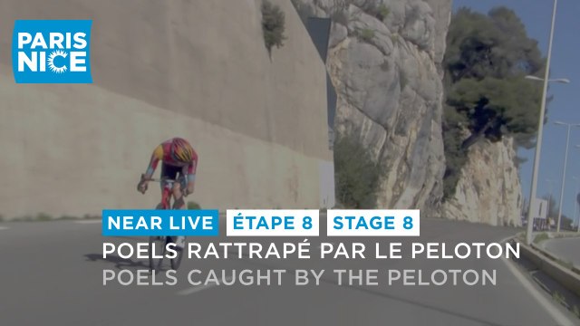 Poels rattrapé par le peloton / Poels caught by the peloton - Étape 8 / Stage 8 - #ParisNice 2023