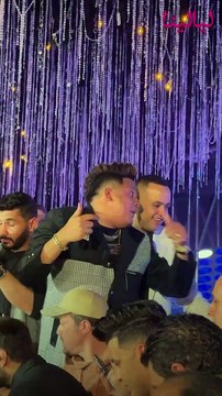 غناء ورقص عمر كمال مع تامر حسني وحمو بيكا من فرح شاكوش