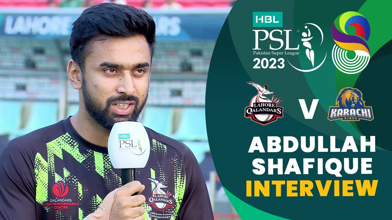 Abdullah Shafique Interview | Lahore Qalandars vs Karachi Kings | Match 30 | HBL PSL 8 | MI2T