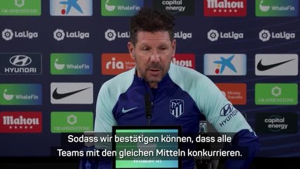 Simeone zu Barca: "Mit gleichen Mittel konkurrieren"