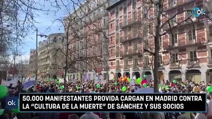 50.000 manifestantes provida cargan en Madrid contra la cultura de la muerte de Sánchez y sus socios