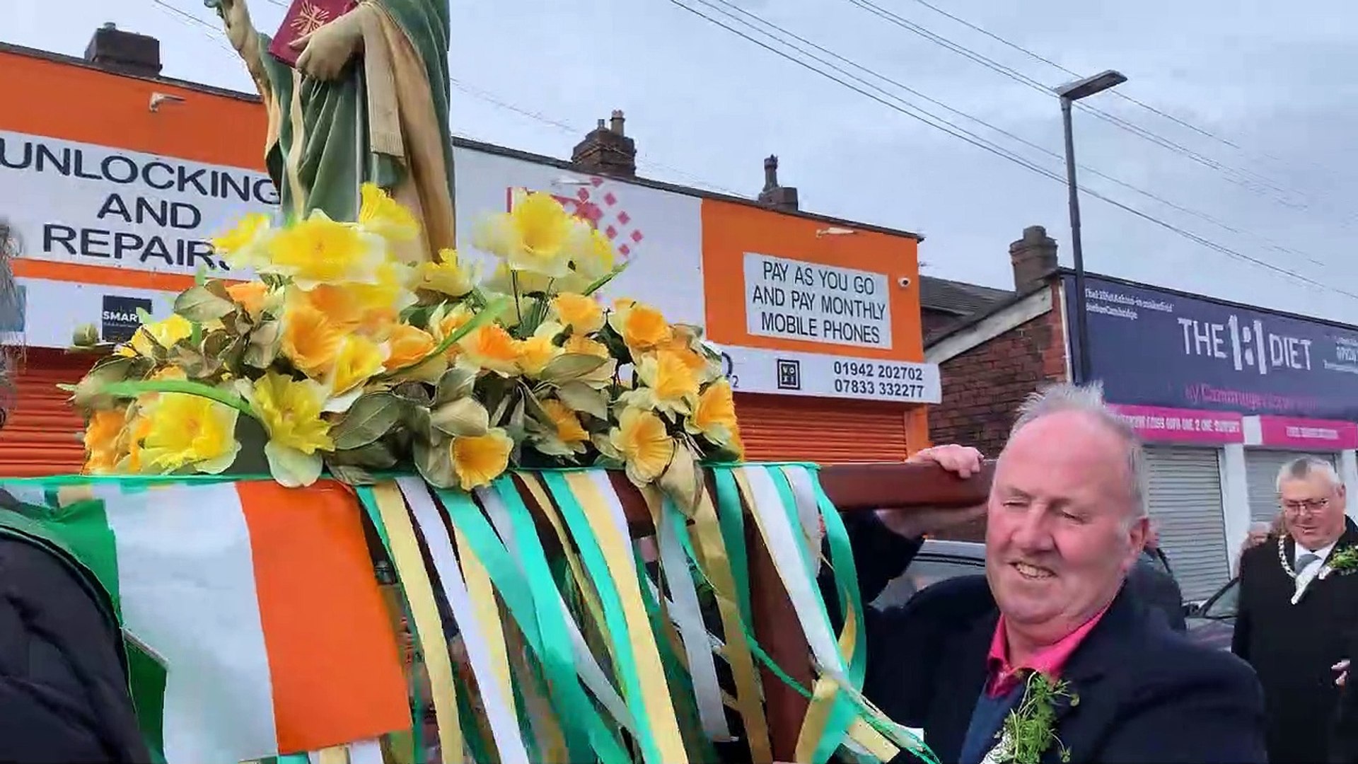 ⁣St Patrick's Day Mass and Parade at Brian Boru Club, Wigan