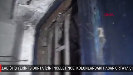 KİRALADIĞI İŞ YERİNİ SİGORTA İÇİN İNCELETİNCE, KOLONLARDAKİ HASAR ORTAYA ÇIKTI