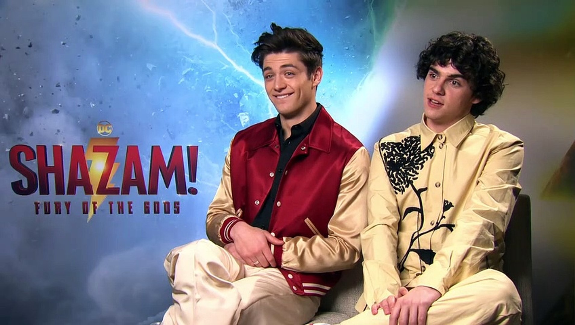 Shazam! Fury of the Gods cast interviews with Zachary Levi, Asher Angel,  Jack Dylan Grazer and more 