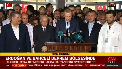 下载视频: SON DAKİKA HABERİ: Cumhurbaşkanı Erdoğan ve Bahçeli deprem bölgesinde