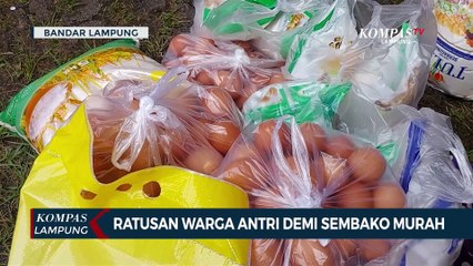 Ratusan Warga Rela Antre Demi Mendapatkan Sembako Murah