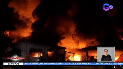 Pabrika na tunawan ng mga plastik sa Brgy. Nagkaisang Nayon, Q.C., nasunog; isa, sugatan | BT