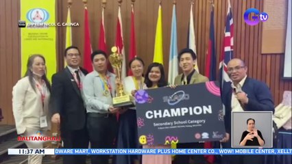 Colegio San Agustin Makati, overall champion sa 2nd SEAMEO Science Olympiad sa Malaysia | BT