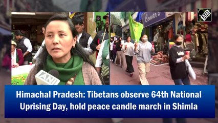 Himachal Pradesh: Tibetans observe 64th National Uprising Day, hold peace candle march in Shimla