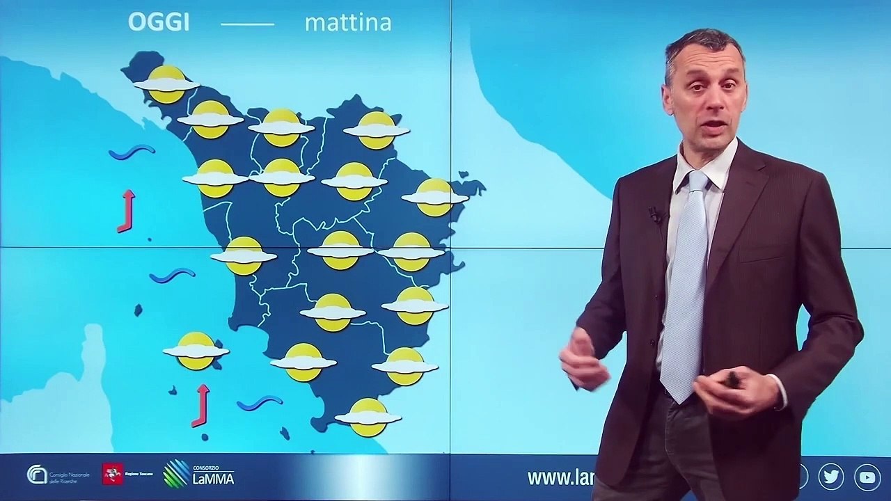 Meteo Toscana, il video con le previsioni del tempo