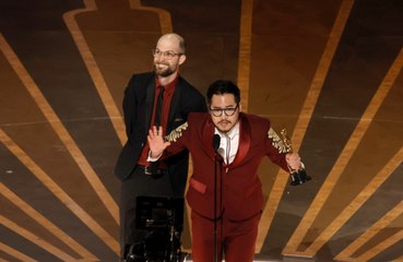 The Daniels heaped praise on their families as they picked up the Best Director Oscar