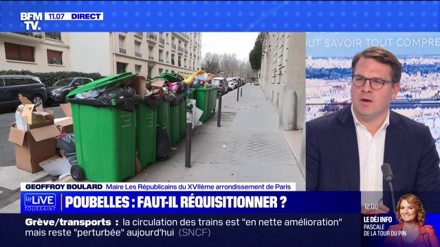 Grève des éboueurs: Geoffroy Boulard, maire du XVIIe arrondissement de Paris, demande à la maire de Paris de nous laisser la possibilité de recourir à des sociétés privées pour déblayer les rues