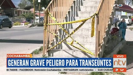 "La retiraron": Chocaron y desestabilizan una pasarela en la avenida Blanco Galindo