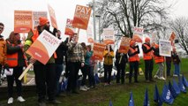 Junior doctors on strike outside Royal Preston Hospital