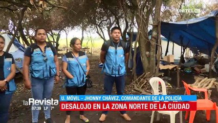 Se registró un desalojo en el kilómetro 35 en Santa Cruz; secuestran petardos y herramientas