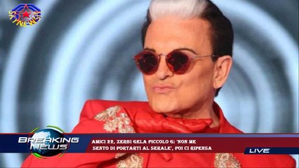 Amici 22, Zerbi gela Piccolo G: 'Non me  sento di portarti al serale', poi ci ripensa