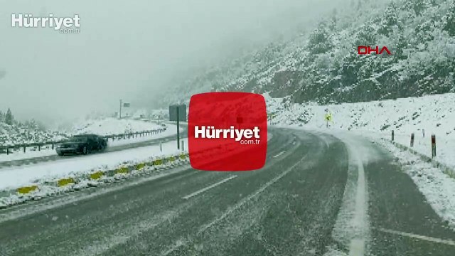 Konya - Antalya yolunda kar yağışı etkili oldu