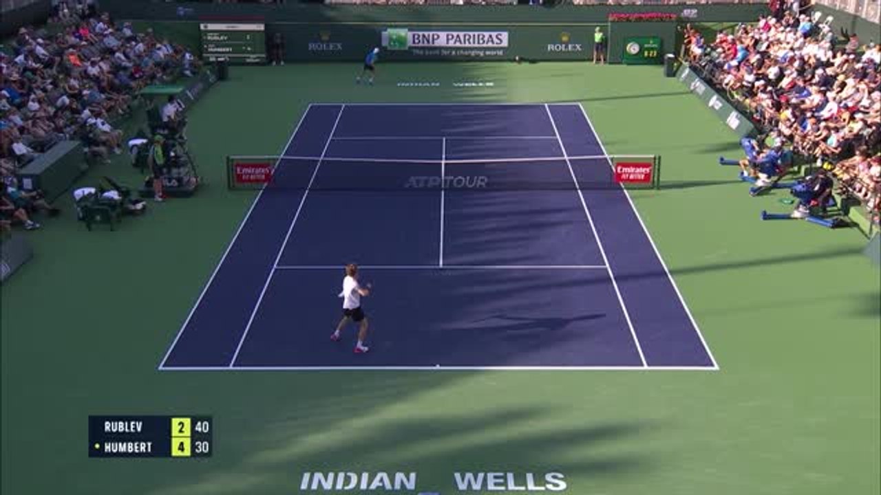 Rublev eases past Humbert at Indian Wells