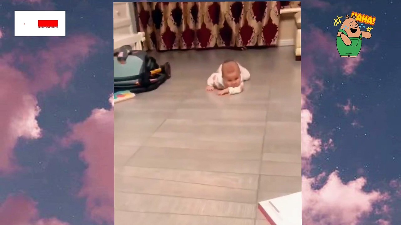 Let's see the cute and beautiful baby crawling...