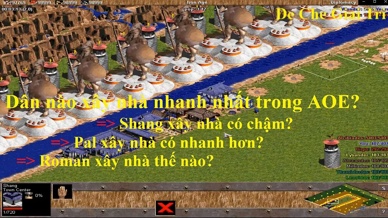 Dân nào xây nhà nhanh nhất trong AOE_ _ Đế Chế Giải Trí