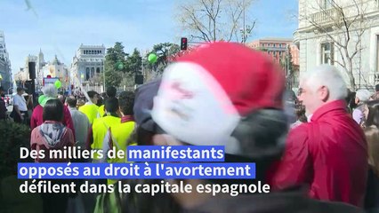 Droit à l'IVG: des milliers d'opposants défilent à Madrid