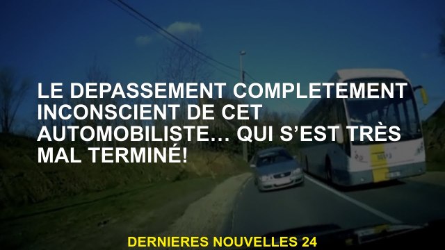 Le dépassement complètement inconscient de cet automobiliste ... qui a terminé très mal!