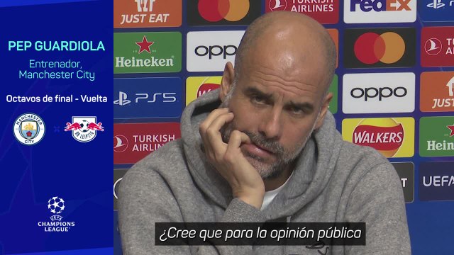 CHAMPIONS | MANCHESTER CITY - RB LEIPZIG | Rueda de prensa PEP GUARDIOLA | AS