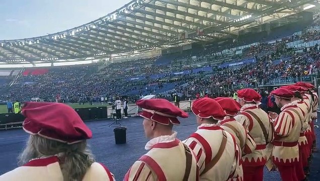 I Bandierai degli Uffizi all'Olimpico per il Sei Nazioni di rugby