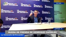 En Vivo Henrique Capriles ofrece rueda de prensa como Candidato a Primaria Opositora - 13Mar