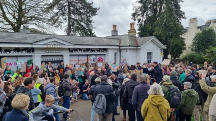 Download Video: Local campaigners stage a protest to save the former site of bristol zoological gardens