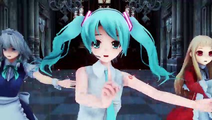 【MMD】らぶミク・レア様・咲夜さんで【 踊れオーケストラ 】撮影してみました