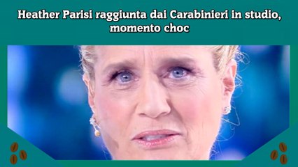 Heather Parisi raggiunta dai Carabinieri in studio, momento choc