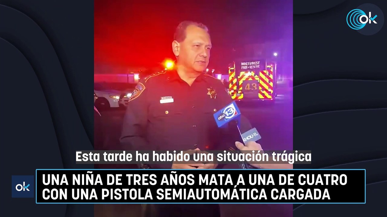 Una niña de tres años mata a una de cuatro con una pistola semiautomática cargada
