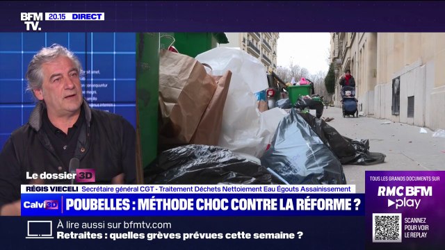 Régis Vieceli (CGT déchets et assainissement) sur les déchets à Paris: Nous serons présents si la situation se dégrade