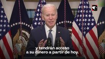 Biden: “Los estadounidenses pueden confiar en que el sistema bancario es seguro”
