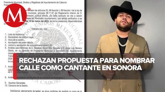 En Sonora, piden nombrar un boulevard con nombre de un cantante de narcocorridos