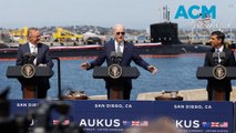 AUKUS: Anthony Albanese, Joe Biden and Rishi Sunak detail nuclear submarine program