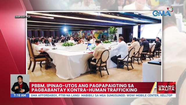 PBBM, ipinag-utos ang pagpapaigting sa pagbabantay kontra-human trafficking | UB