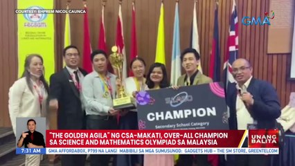 CSA-Makati's 'The Golden Agila' Wins Overall Champion at Malaysia Science & Math Olympiad 🏆