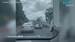 Man caught car surfing on busy NSW road