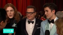 Brendan Fraser CRASHES Sons' 2023 Oscars Red Carpet Intv