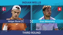 Wawrinka continues good run at Indian Wells by beating Rune
