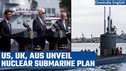 Télécharger la video: AUKUS Deal: US, UK and Australia unveil nuclear submarine plan | Oneindia News