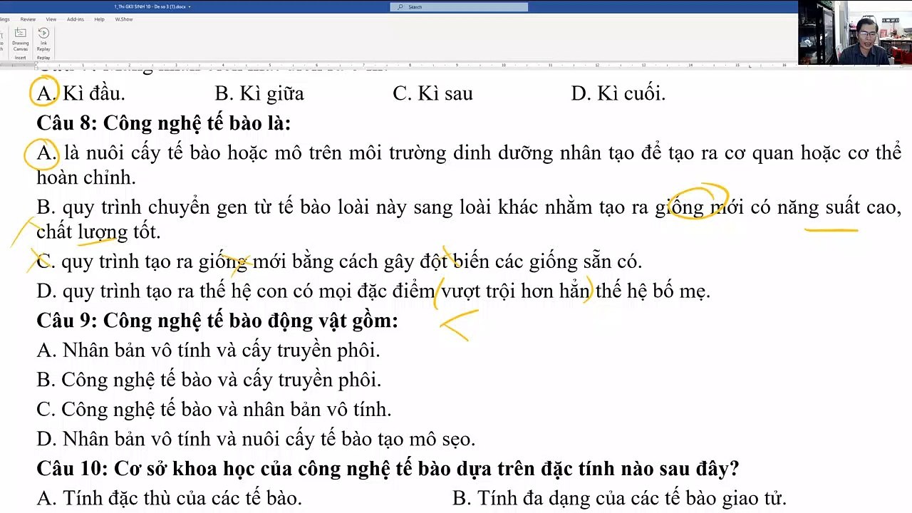 Sinh 10 - Giữa kỳ II Đề 3
