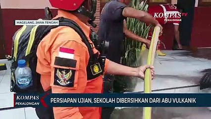 Hindari Gangguan Abu Vulkanik, Sekolah di Krinjing Lakukan Pembersihan Intensif