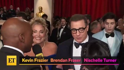 Brendan Fraser’s Sons Call Out His Worst Dad Jokes at the Oscars (Exclusive)