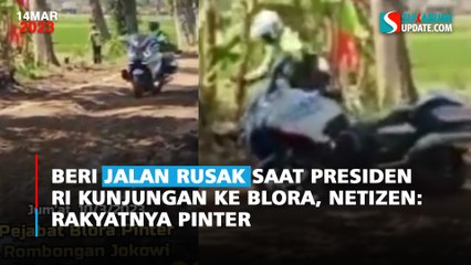 Beri Jalan Rusak Saat Presiden RI Kunjungan ke Blora, Netizen: Rakyatnya Pinter