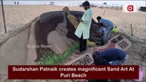 Sudarsan Pattnaik Creates Sand Sculpture Of 'RRR' & 'The Elephant Whisperers'