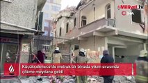 Küçükçekmece’de yıkım sırasında metruk bina çöktü