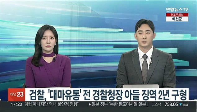 검찰, '대마유통' 전 경찰청장 아들 징역 2년 구형